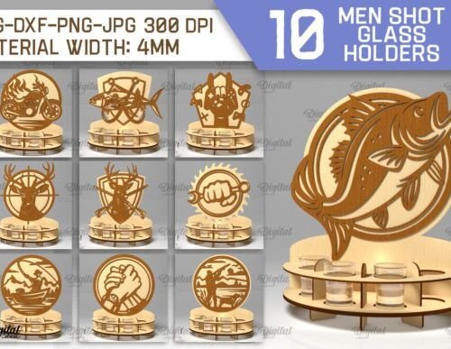 Lote De Portavasos Para Chupitos Creativo Digital